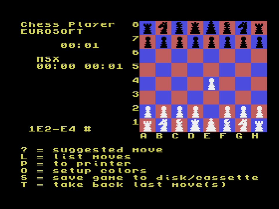 MSX Games World - Chess Player